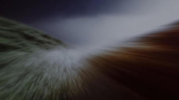 Colors blend together in a serene landscape view photo