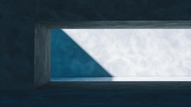 Light and shadow interplay in a modern architectural space photo