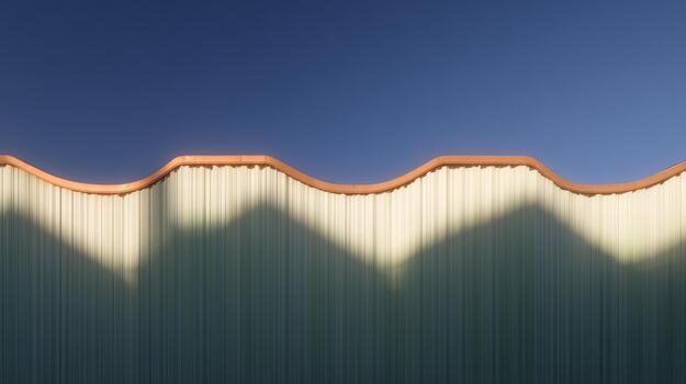 único ondulado edificio debajo claro azul cielo foto