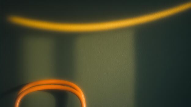 Colorful light patterns on a textured wall photo