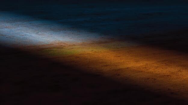 Light patterns create beautiful colors on the ground photo