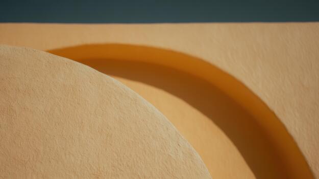 Simple shapes create an interesting design in warm tones photo