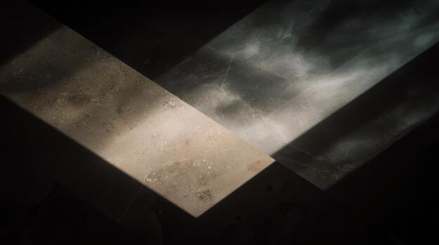 Light and shadow interact on a textured surface photo