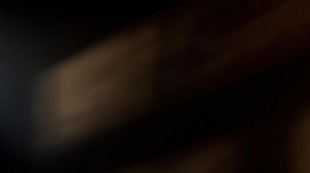 Soft light filtering through shadows in a dim room photo