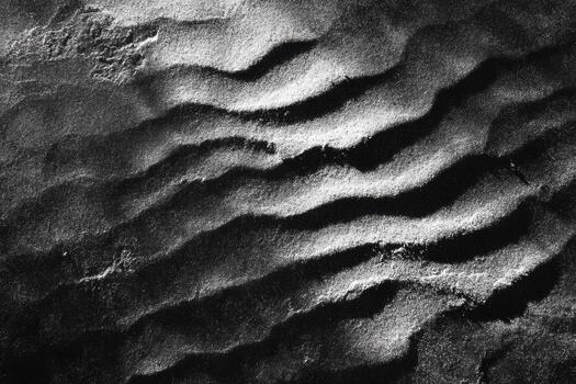 Patterns of sand waves under soft light photo