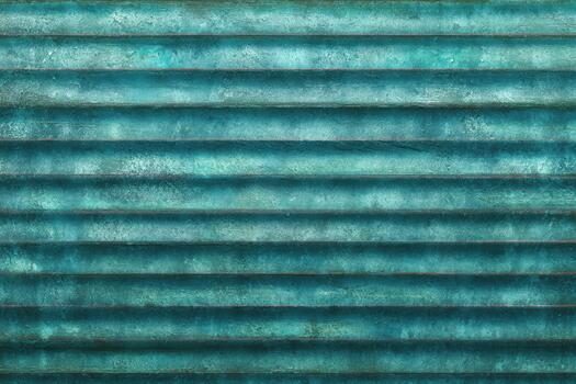 Textured teal wall with horizontal lines and patterns photo