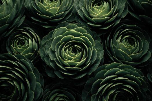 Lush green succulents arranged in an artistic display photo