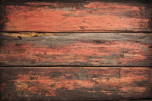 Textured wooden surface with red and brown tones photo