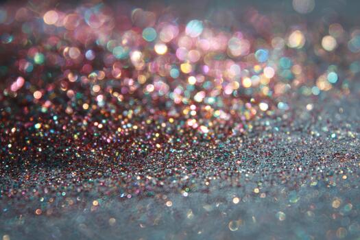 Shimmering glitter creating a magical sparkle effect photo