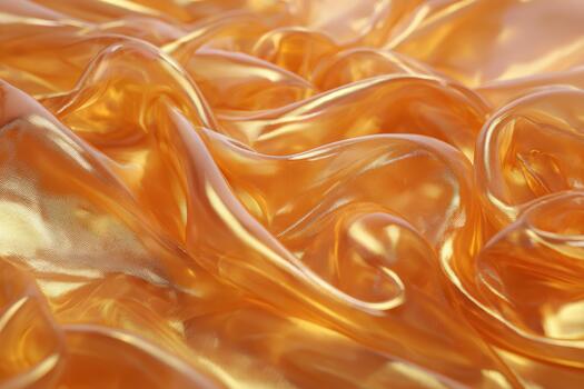 Soft orange fabric waves create a warm texture photo