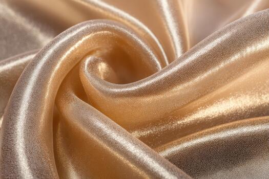 Soft golden fabric creates elegant texture and shine photo