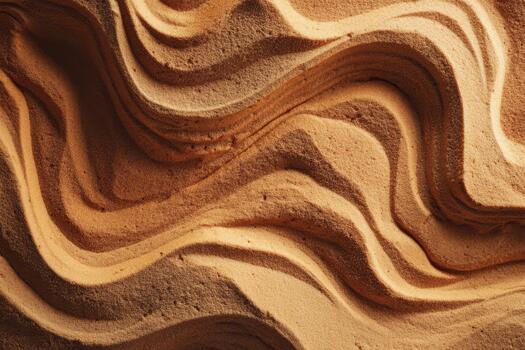 Textured patterns formed in sand at the beach photo