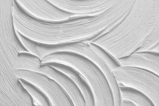 White textured paint with flowing lines for creative designs photo