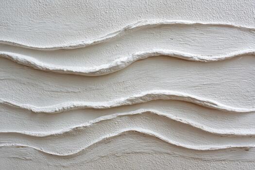Textured wall design with wave patterns in bright white photo