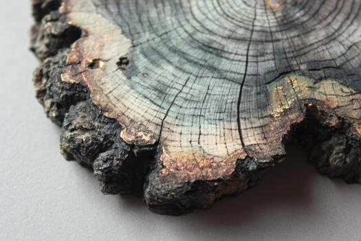 único cruzar sección de un árbol maletero exhibiendo crecimiento anillos foto