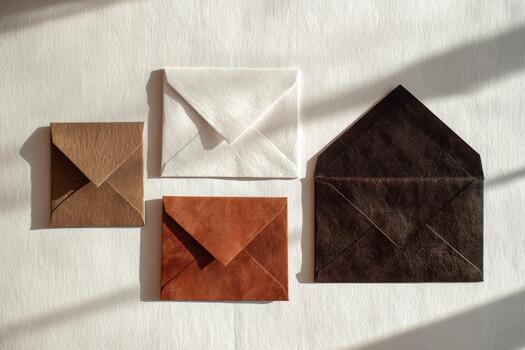 de colores sobres arreglado en un ligero antecedentes foto