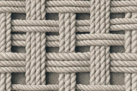 Texture of woven ropes in a neutral color scheme photo