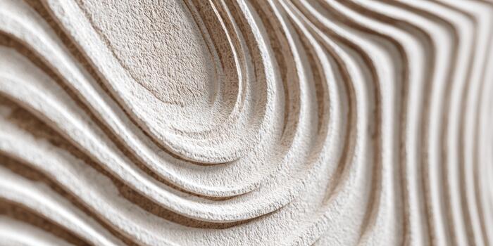 Textured wall with wavy patterns showing depth and design photo
