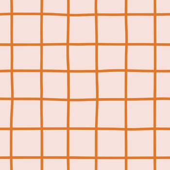 Checkered seamless abstract patterns with lines, grids, and organic strokes. Minimal hand-drawn design in trendy cute vibrant style stylish backgrounds for branding, fabric, and digital projects vector