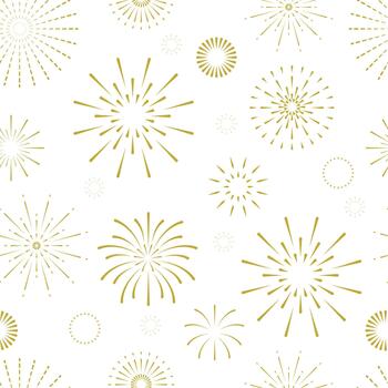 Firework seamless pattern with minimal style for Christmas vector