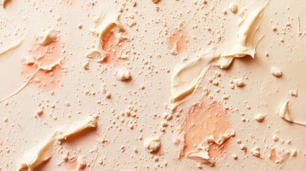 Beige Cream Texture With Tiny Crumbs and Orange Colored Spots photo