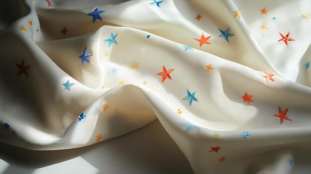 Soft Fabric With Star Pattern in Light and Shadow Creates Dreamy Effect photo