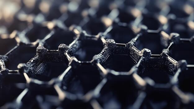 Close Up View Of A Graphene Structure In A Laboratory Setting photo