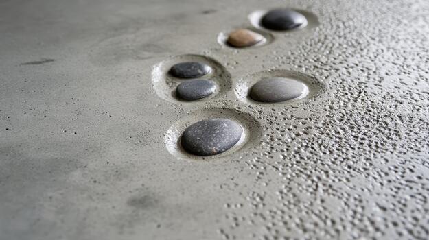 Gray Concrete Surface With Embedded Small Stones at Daytime photo