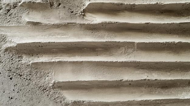 Close up of a Gray Textured Concrete Wall With Horizontal Lines photo