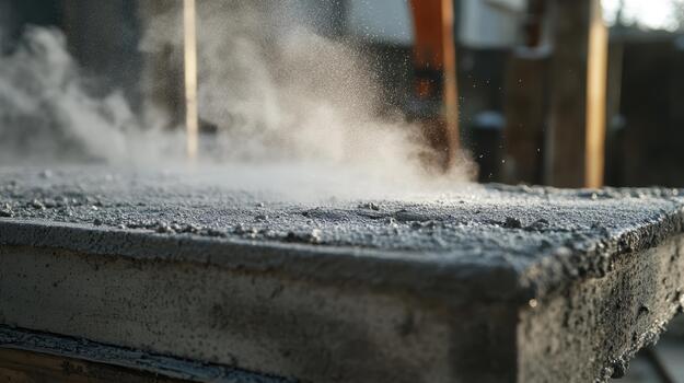 Sandblasting Concrete Surface at Construction Site During Daytime photo
