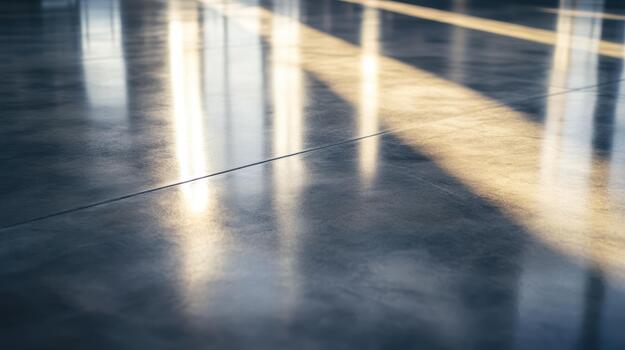 Sun Reflects on Tiled Floor of Empty Building During the Day photo