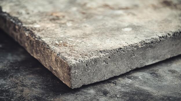 Close up on Square Paving Stone Showing Texture and Rough Edge photo