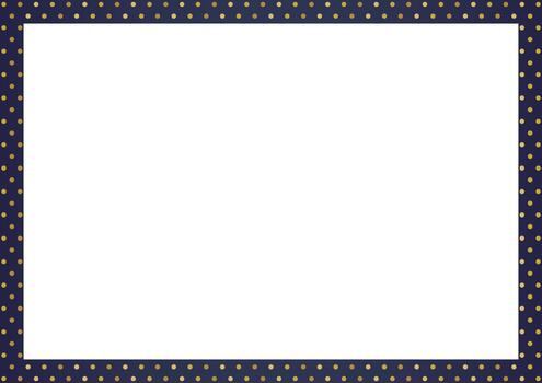 Armada y oro punto modelo sencillo moderno polca punto marco vector