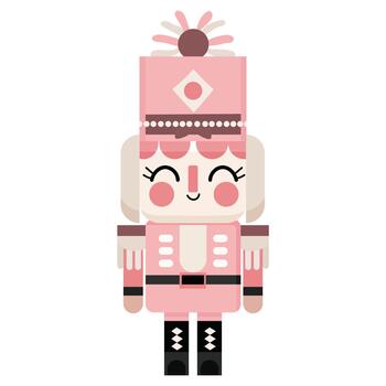 linda cascanueces personaje aislado en blanco antecedentes. vector