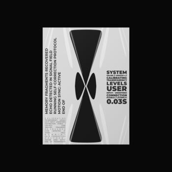 Abstract poster design with letter I and liquid glass distortion and refraction effects. Composition blending typography, reflection, and optical illusion. vector