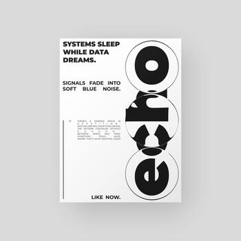 Abstract black-and-white poster featuring liquid glass distortion and smooth refraction effects. Blending typography, reflection, and optical illusion into minimal surreal design. vector