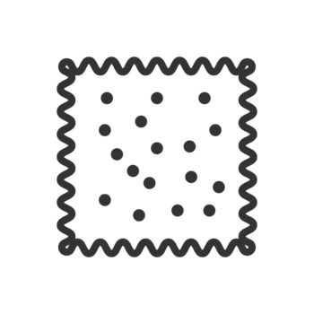 en enkel och rena platt design illustration av en kracker med porer, perfekt för använda sig av som en mellanmål eller mat relaterad element png