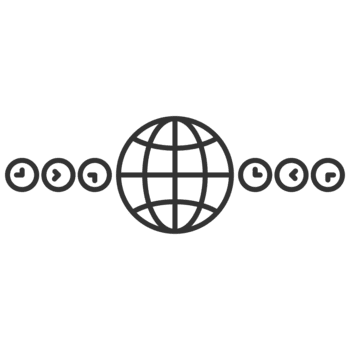 oa globo cercado de relógio rostos, representando Tempo zonas e global Tempo diferenças isto é ideal para usar dentro desenhos relacionado para internacional negócios, mundo viagem, ou global comunicação png