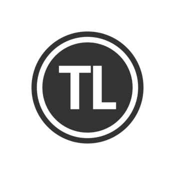 A simple and modern logo featuring the letters T and L inside a circle The design uses a bold, minimalist style, making it versatile for various applications png