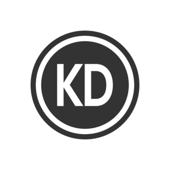 uma minimalista logotipo Projeto apresentando a iniciais kd dentro uma círculo isto simples ainda elegante logotipo é perfeito para marca, identidade, ou ícone usar png