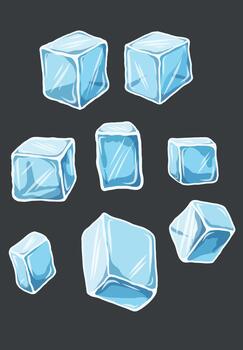 Complete Ice Block Collection vector