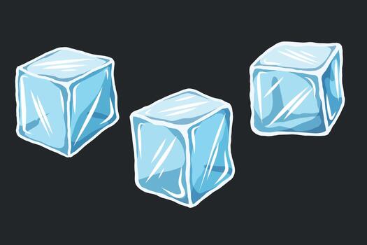 Minimal Realistic Ice Block Collection vector