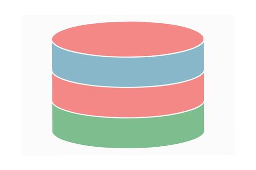 apilado cilindro capas vistoso resumen geométrico forma azul edificio bloquear vector