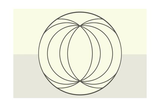 Abstract Geometric Circle Design with Intersecting Lines geometry vector