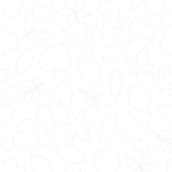 Seamless pattern with gray line art leaves on white background. Outline leaf of maple, linden, poplar, ginkgo, and others. Print for textile, package, paper illustration, minimal style vector