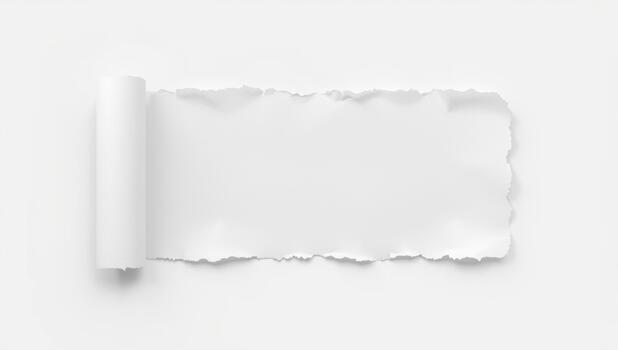 Blank sheet of paper with a hole on the top photo