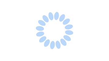 Dual blue ovals highlighting rotating spinner loading icon animation. Animated loader isolated on white transparent. Web design component 4K . Buffer, spinner, preloader. User interface element video