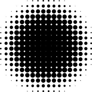 Halftone pattern creating fading radial gradient effect vector