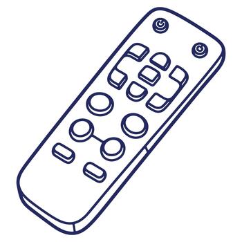ilustración de remoto controlar con varios botones y limpiar diseño adecuado para tecnología y multimedia conceptos en blanco antecedentes vector