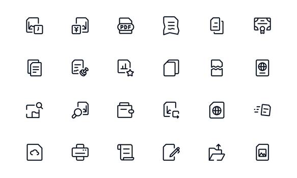 elegante documento Procesando y flujo de trabajo administración icono biblioteca ilustrando documento aplicaciones, tarea gestión, y automatización plataformas vector